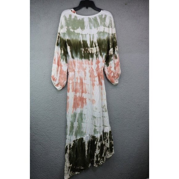 Young Fabulous & Broke 3/4 Puff Sleeve Tie-Dye Maxi Dress-Size M-New with Tags - Picture 8 of 9
